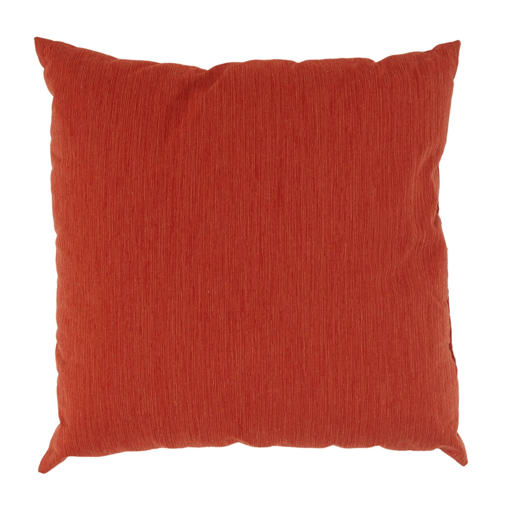 Red Frayed Weave Pillow - Square