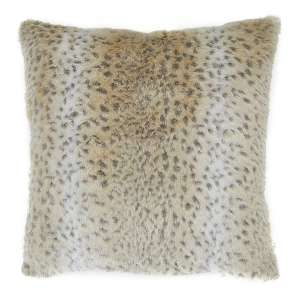 Tan Faux Cheetah Fur Pillow