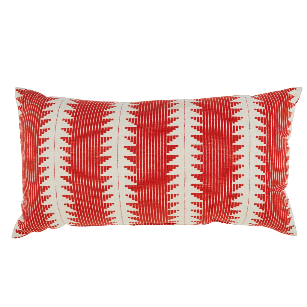 Red +White Striped Pillow