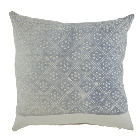 Blue Faded Patterned Pillow
