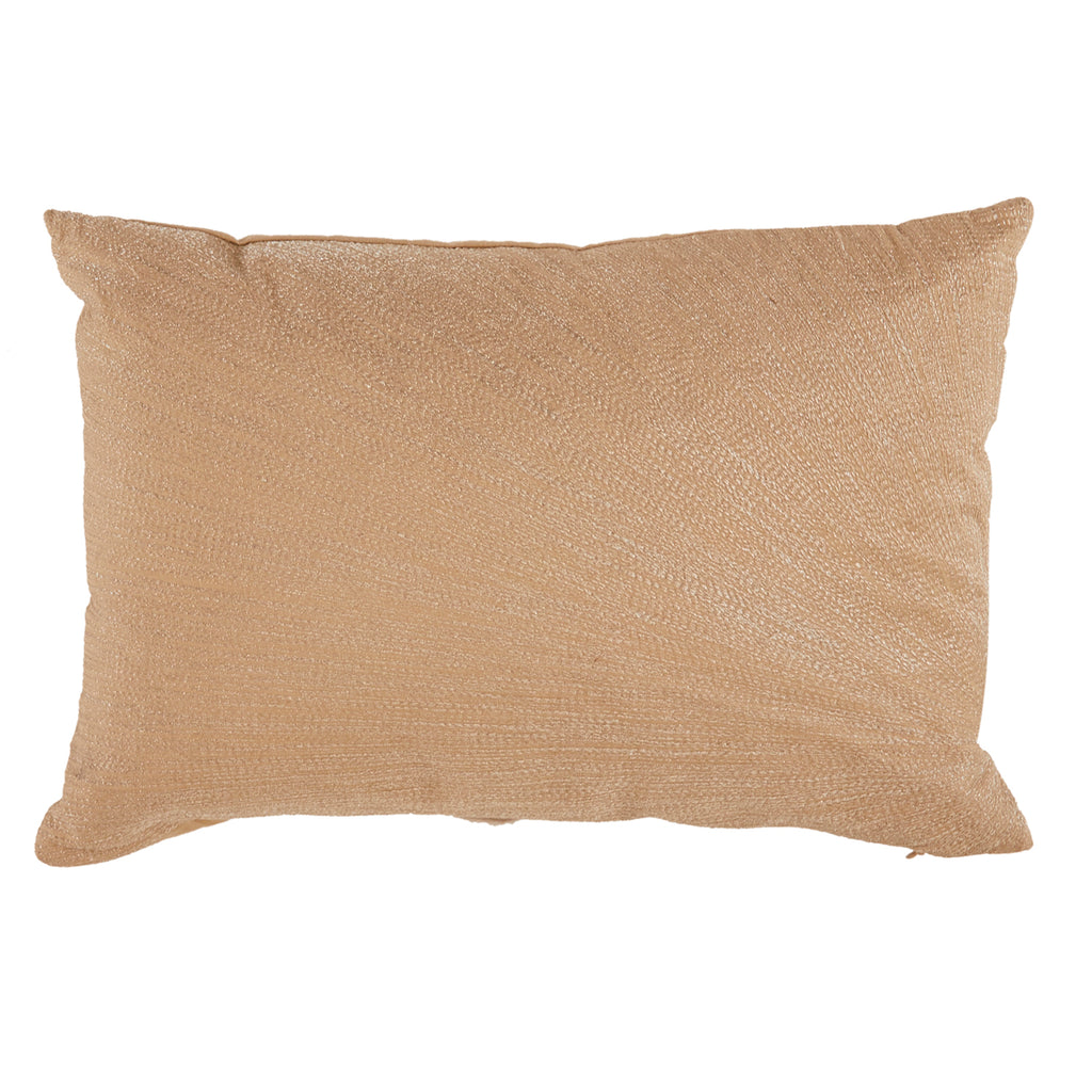 Silver Gold Thread Textured Pillow
