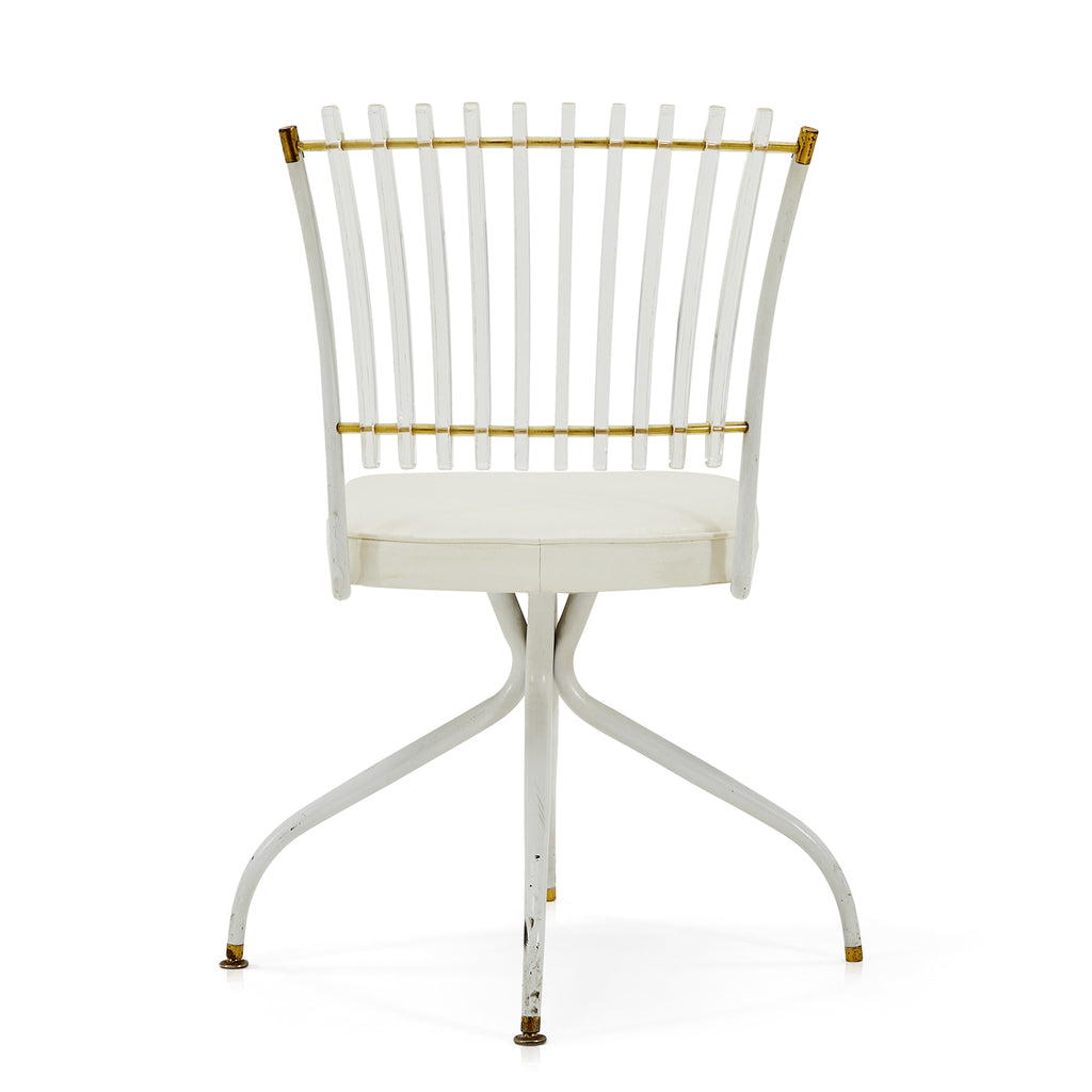 Lucite Spine Back Side Chair