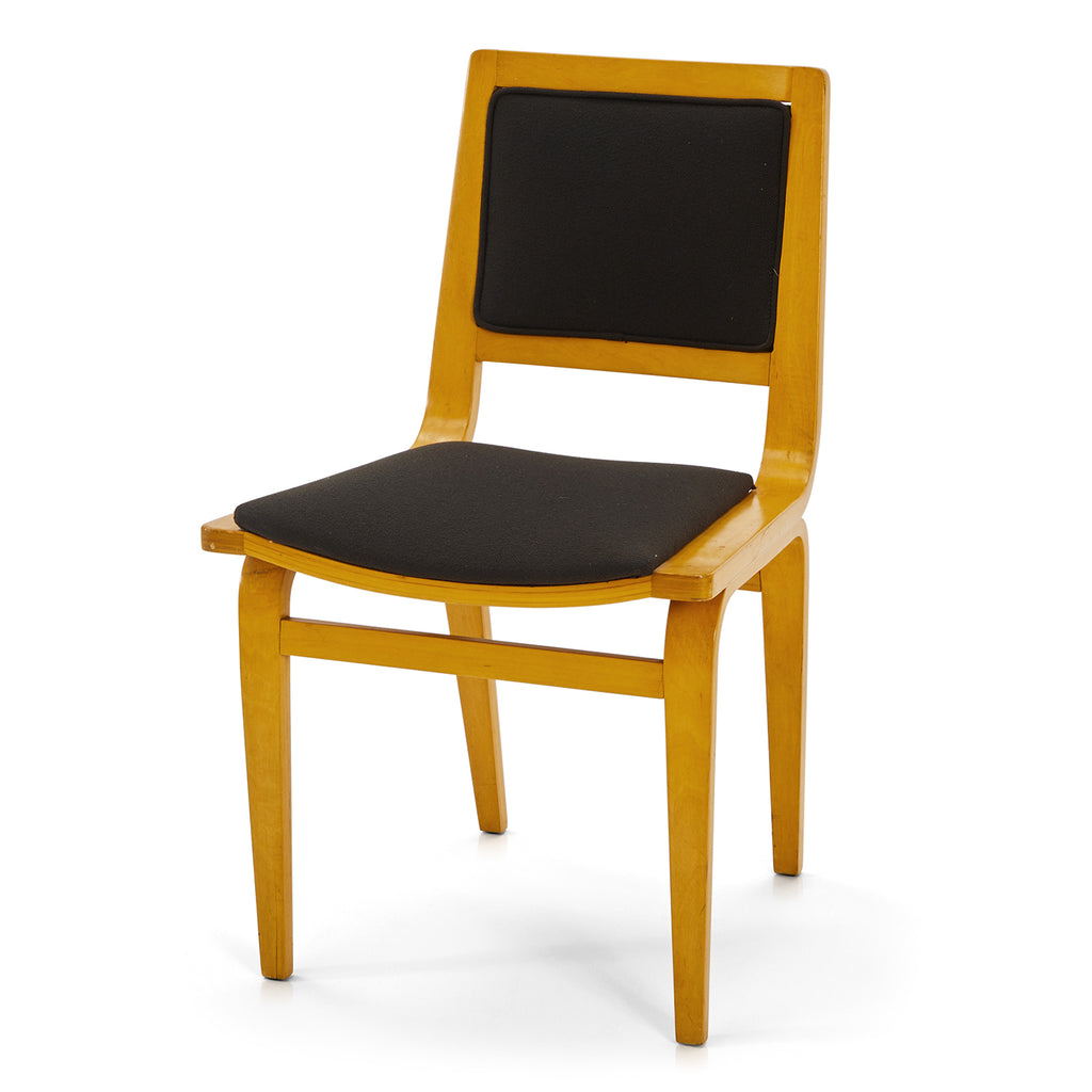 Wood & Black Modern Thonet Side Chair
