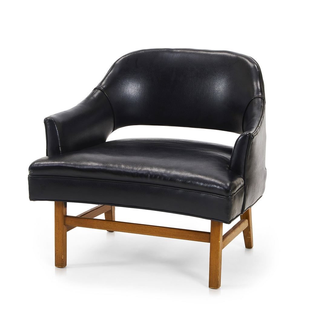 Black Scoop Mid Century Arm Chair