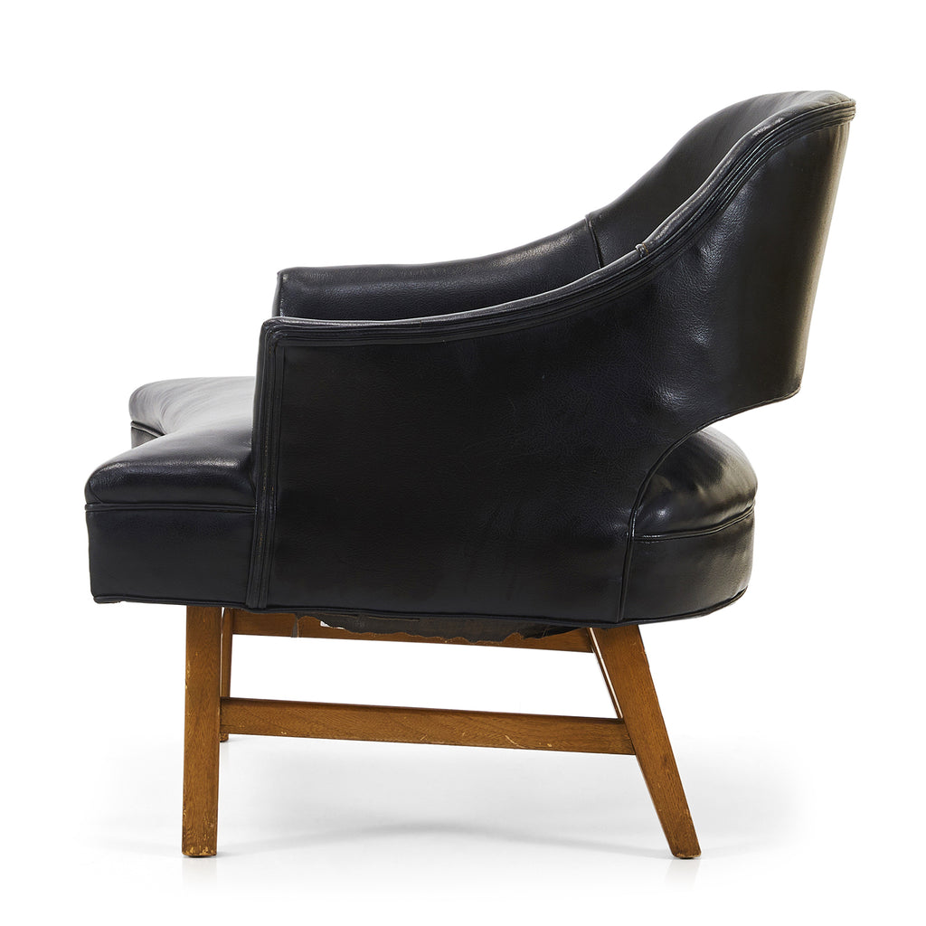 Black Scoop Mid Century Arm Chair