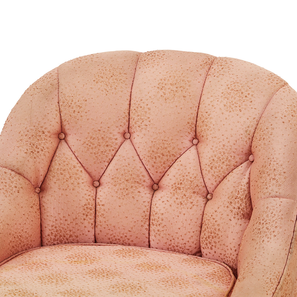Pink Champagne Worn Vintage Lounge Chair