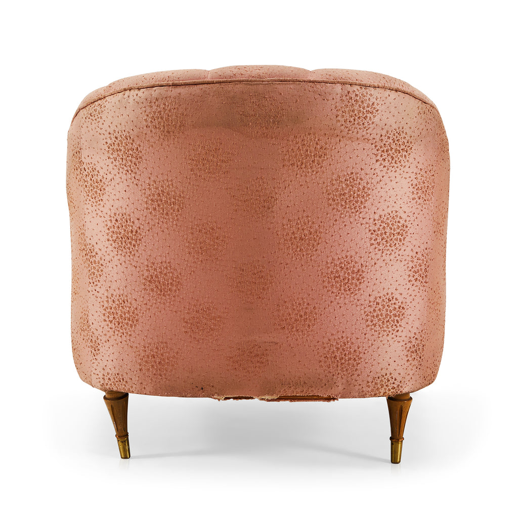 Pink Champagne Worn Vintage Lounge Chair