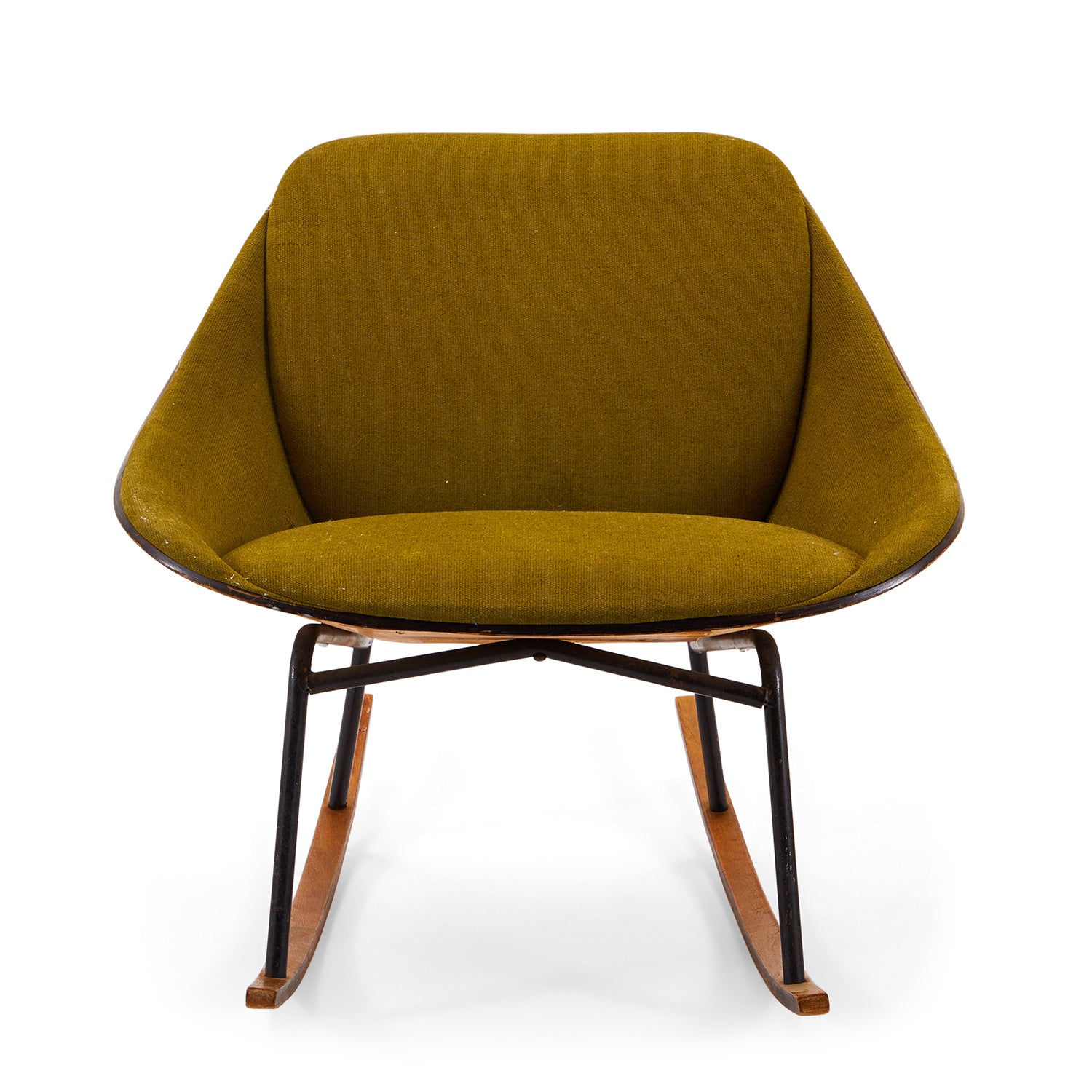 Scopp Rocking Chair Green Modern Plycraft Scoop Rocking Chair - Gil & Roy Props
