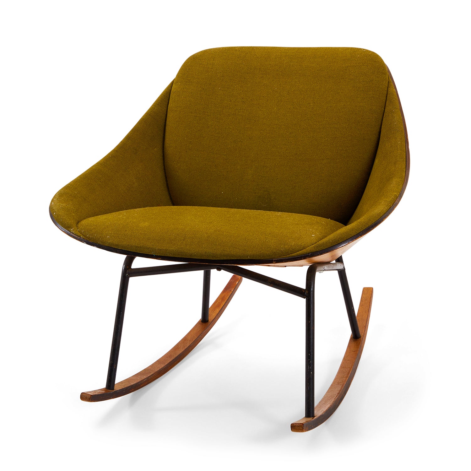 Scopp Rocking Chair Green Modern Plycraft Scoop Rocking Chair - Gil & Roy Props