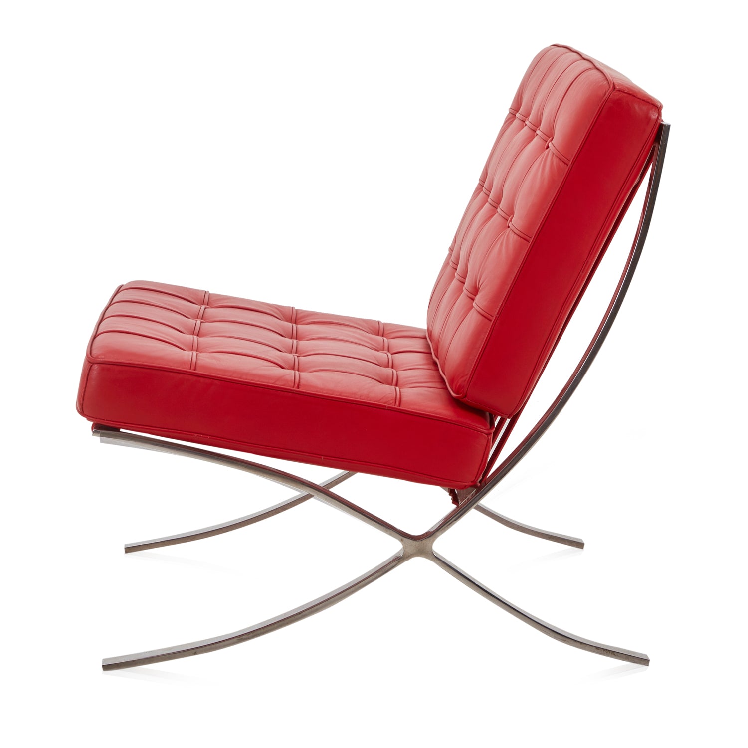 Red Barcelona Lounge Chair - Gil & Roy Props