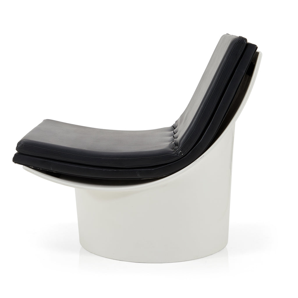 Black & White Scoop Lounge Chair