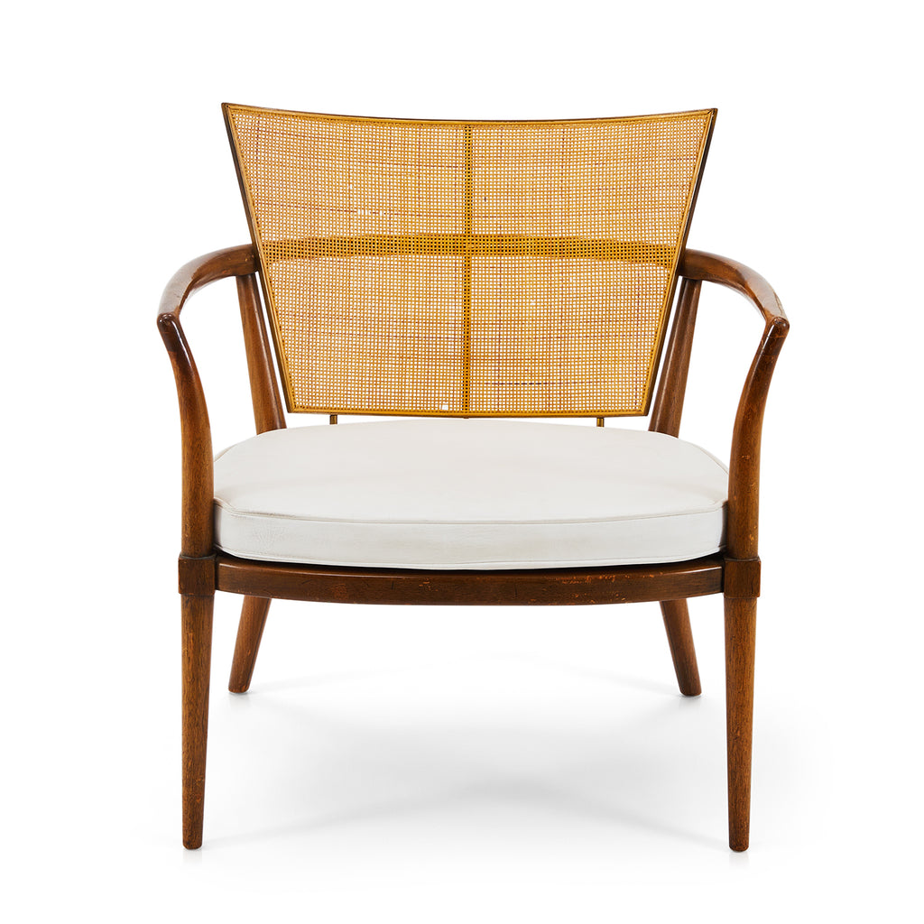 Wood & Cane Mid Century Lounge Chair