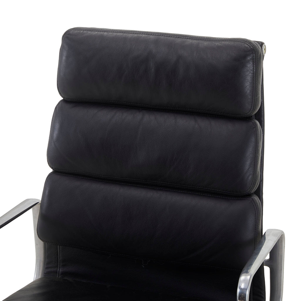 Black 3 Pad Rolling Office Chair