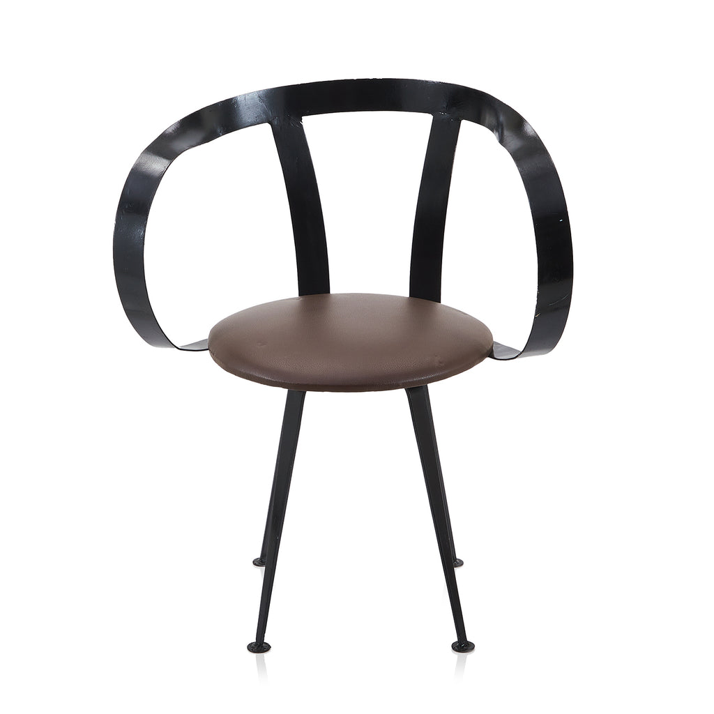 Black Metal Ribbon Dining Chair