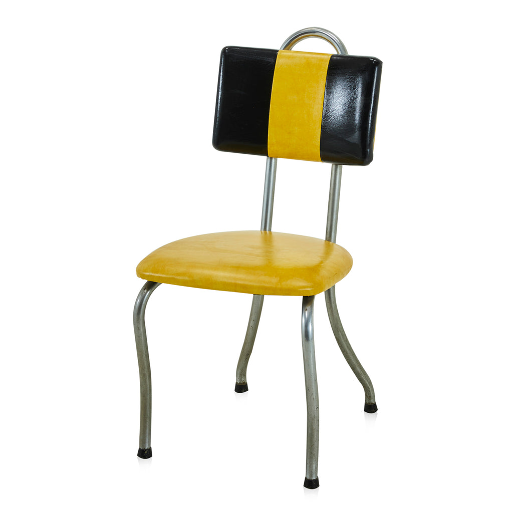 Yellow & Black Vinyl Kitchen Chair