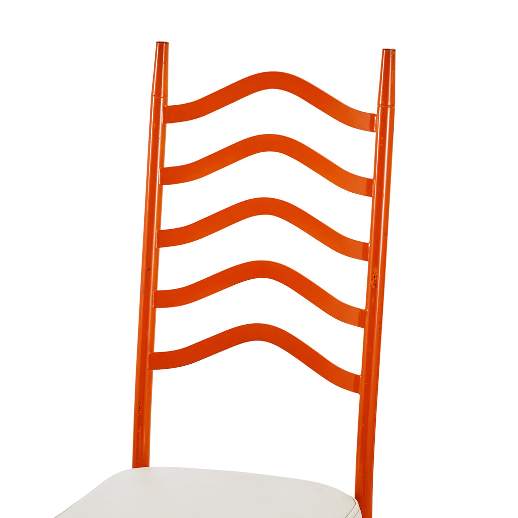 Orange & White Dining Chair