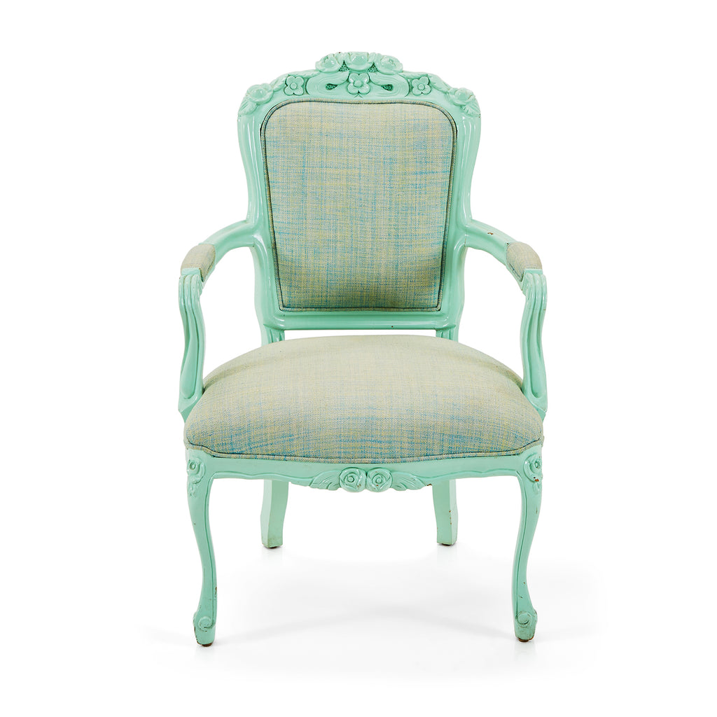 Turquoise Victorian Arm Chair