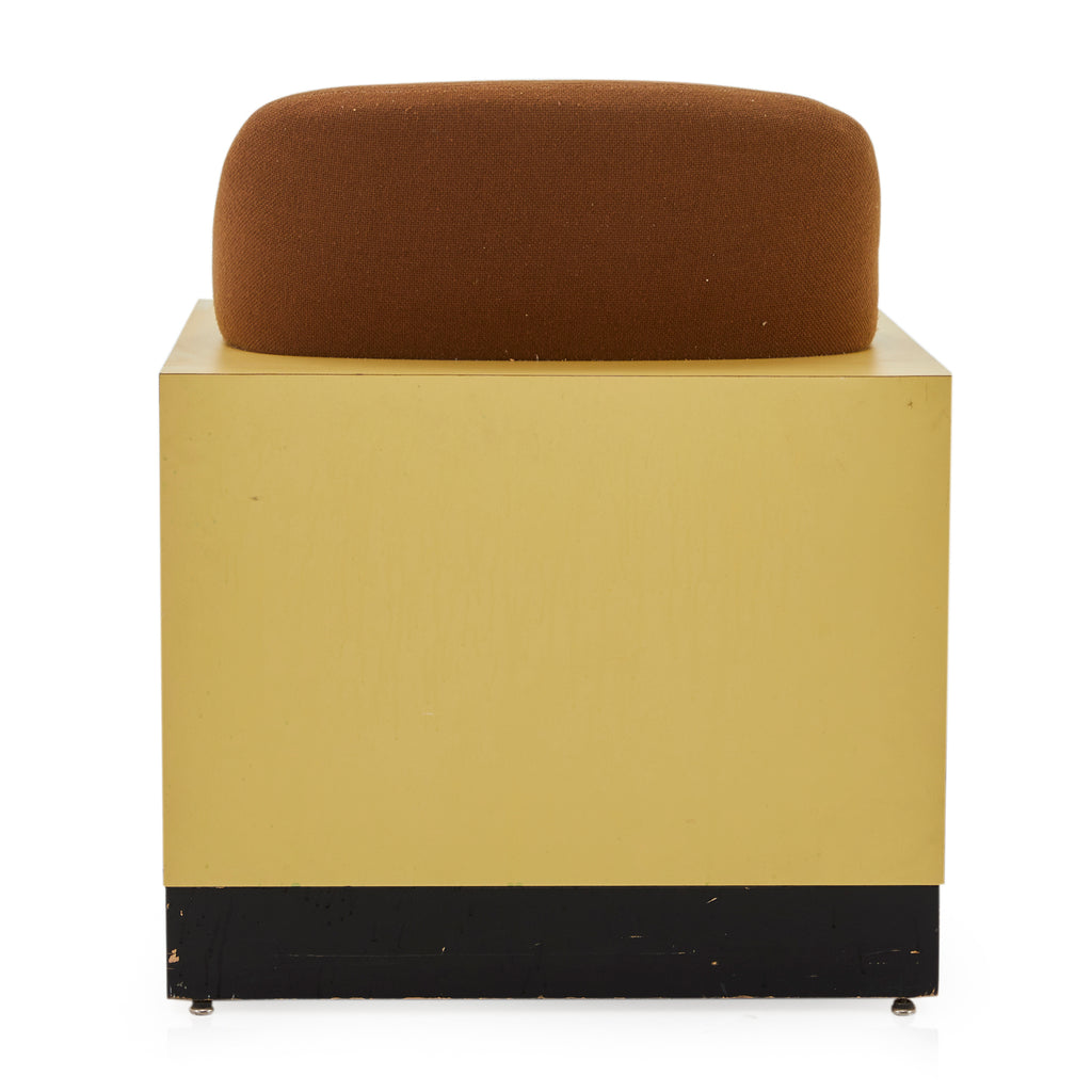Brown & Yellow Box Modern Lounge Chair