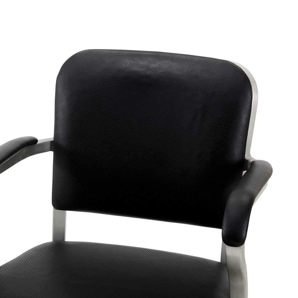 Black & Silver Metal Navy Arm Chair