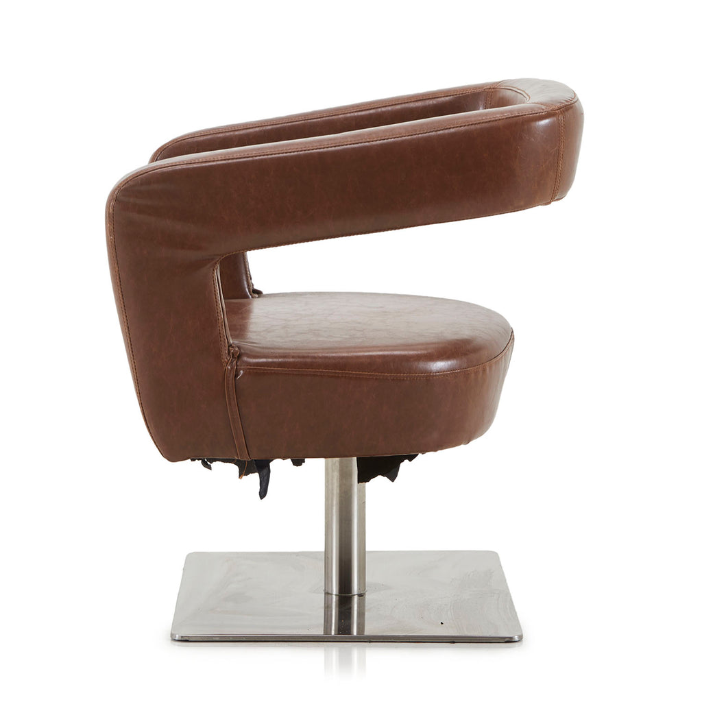 Loop Back Chair - Brown Leather