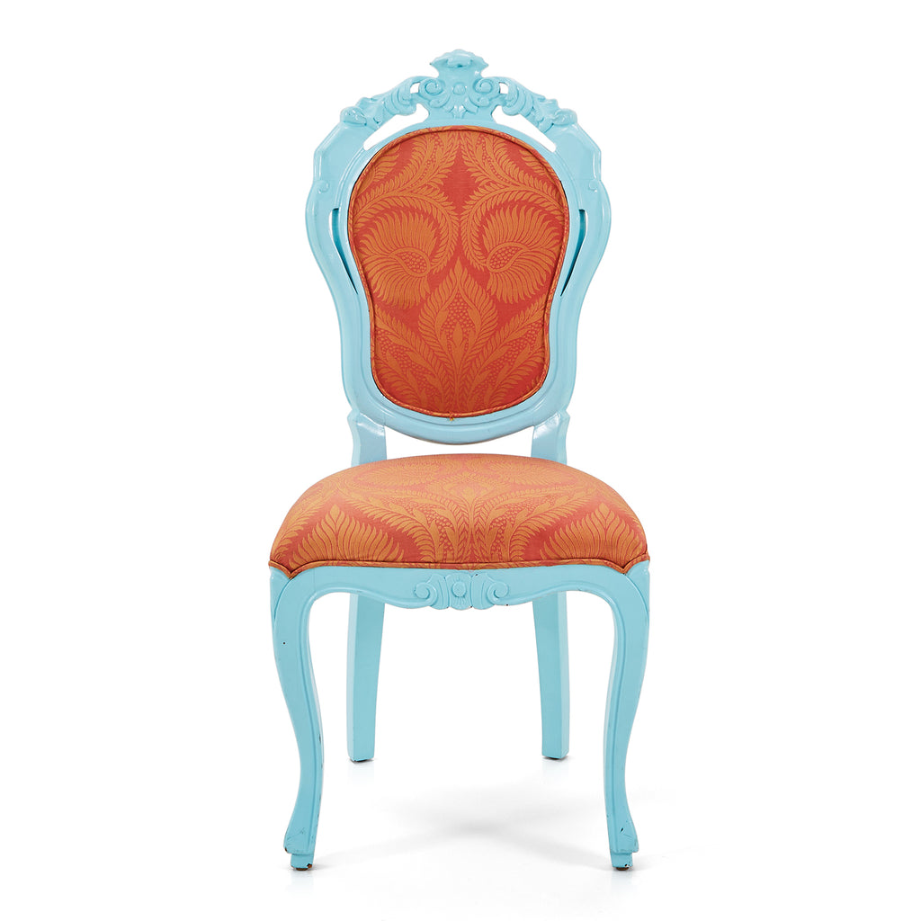 Blue & Red Victorian Side Chair