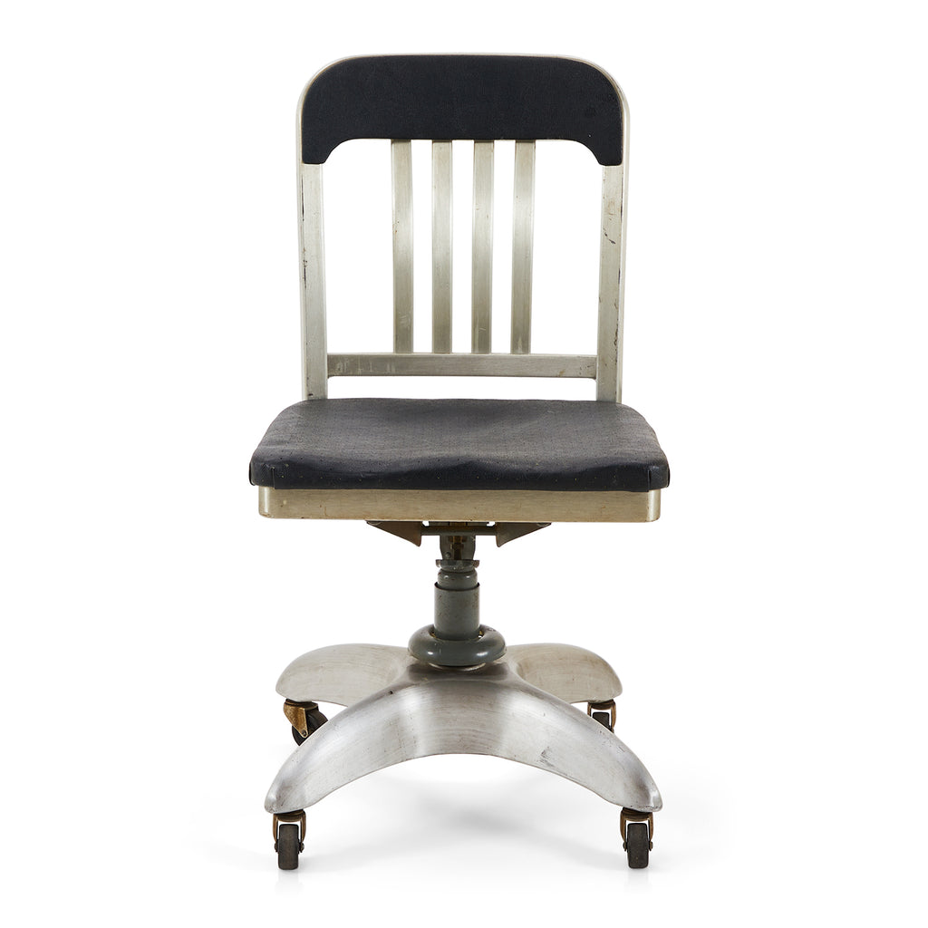 Black & Silver Emeco Navy Office Chair