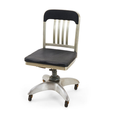 Black & Silver Emeco Navy Office Chair