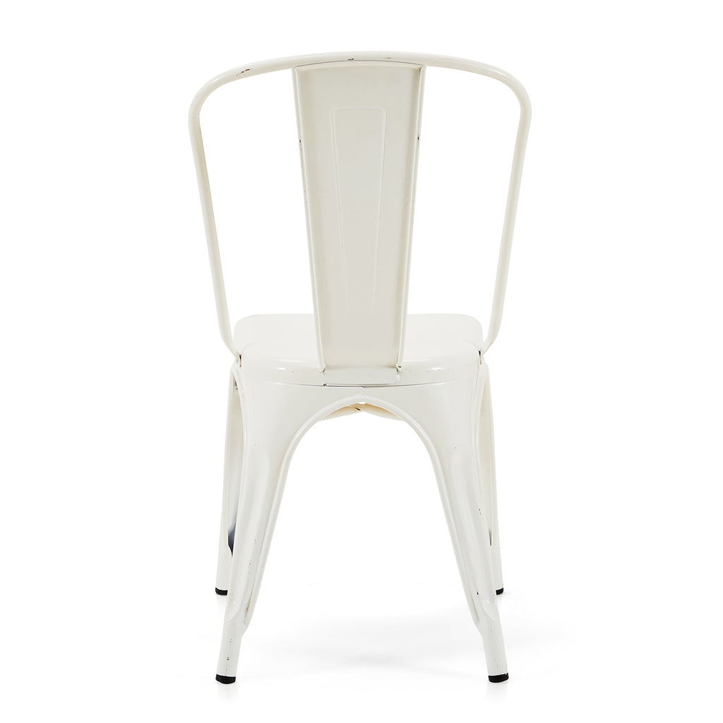 White Tolix Metal Cafe Chair