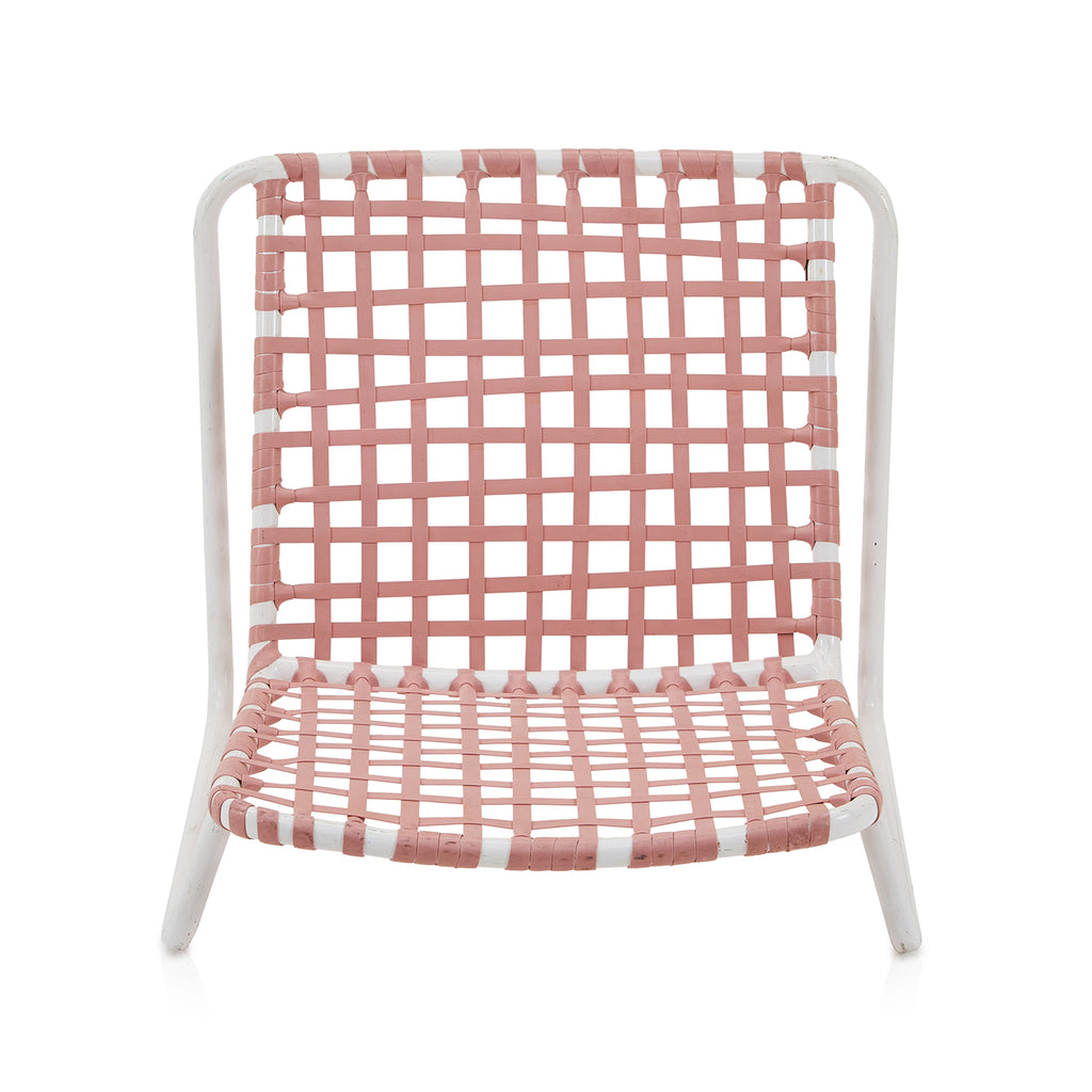 Pink Strap Outdoor Low Chair