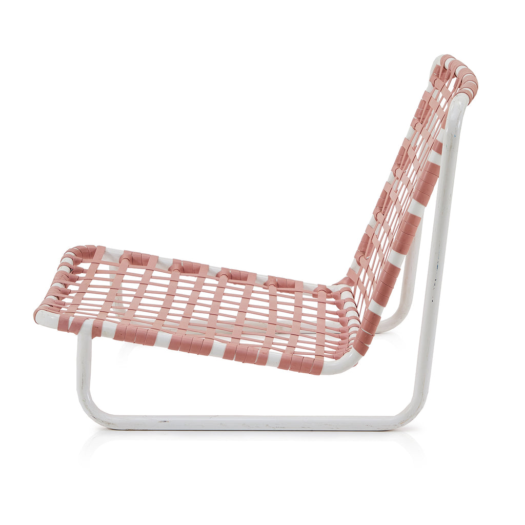Pink Strap Outdoor Low Chair