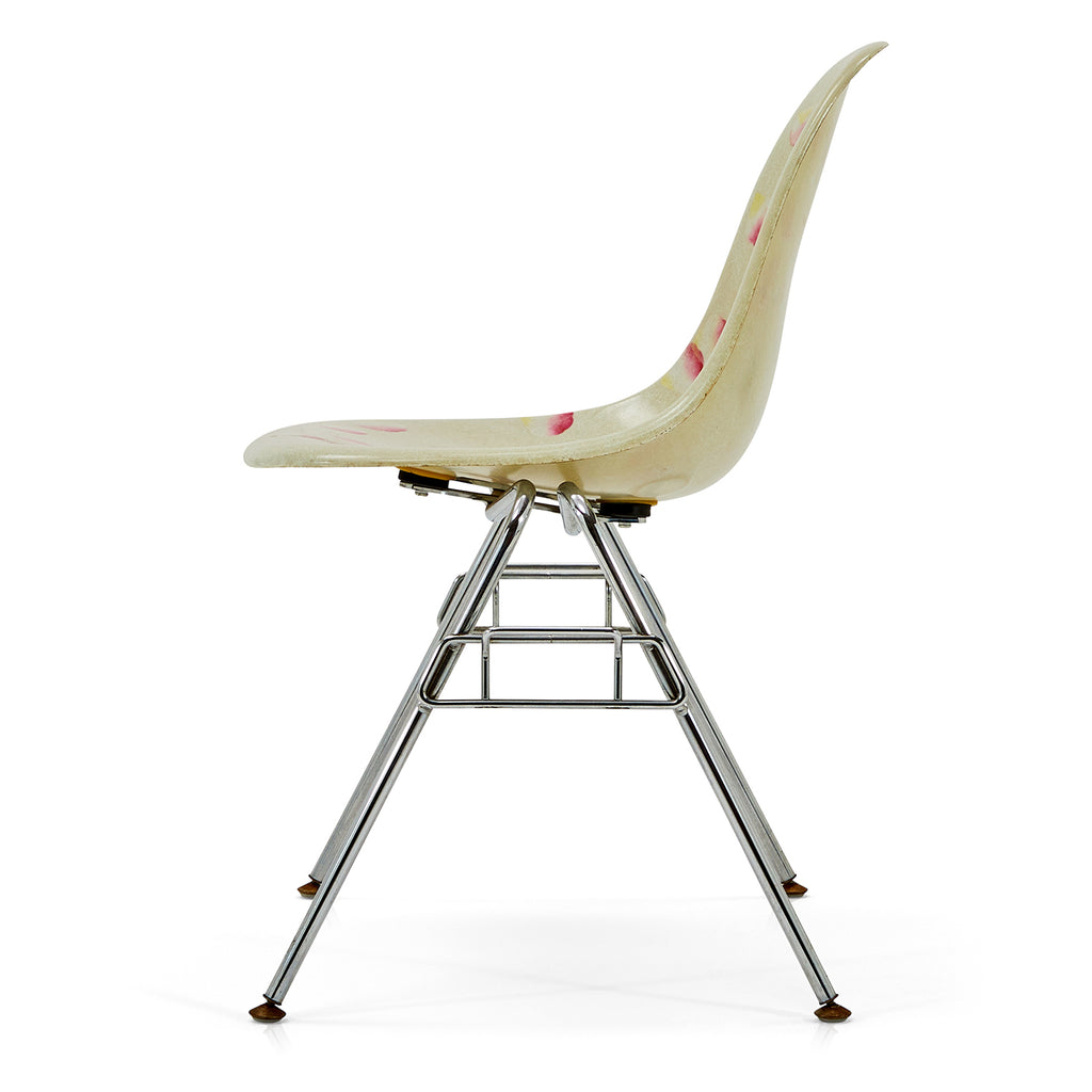 White Rose Petal Shell Side Chair