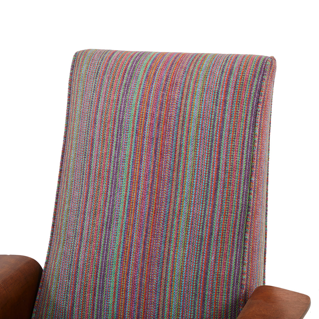 Multicolor & Bentwood Striped Armchair