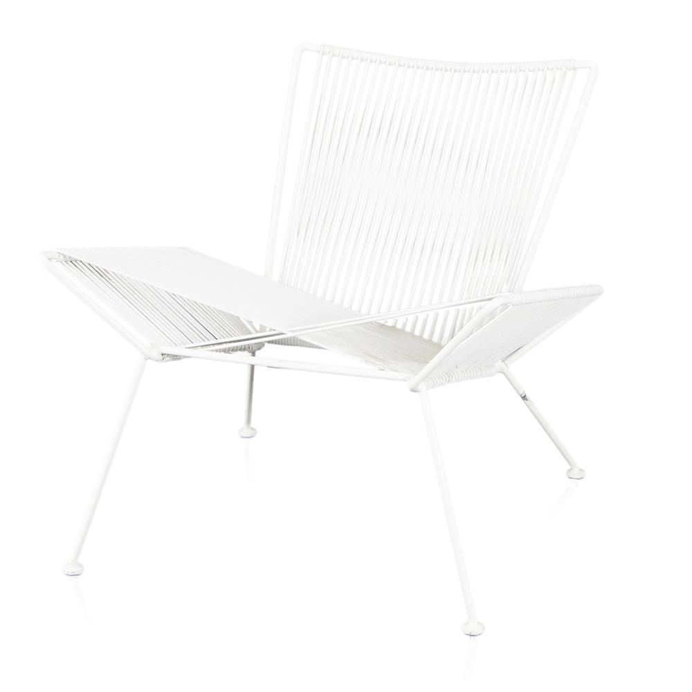 White on White Cord X-Chair