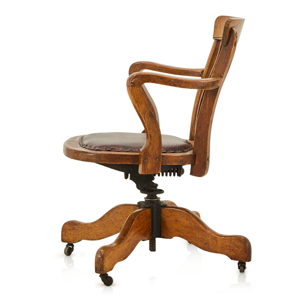 Wood Antique Office Chair