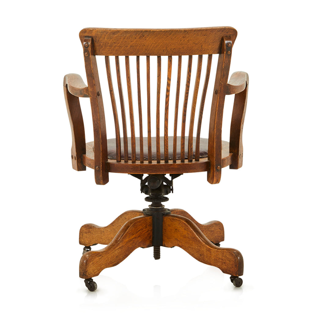 Wood Antique Office Chair