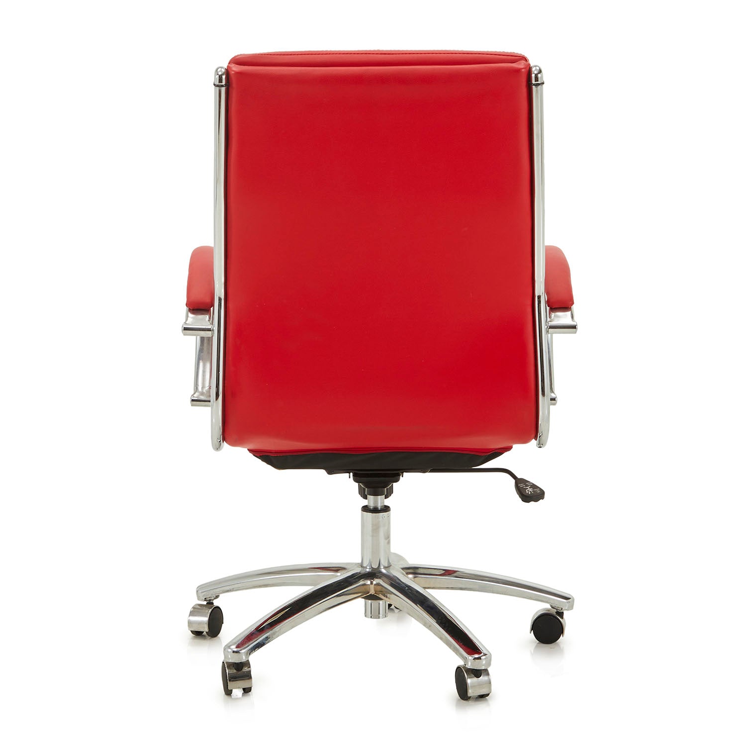 Red Padded Rolling Office Chair Gil & Roy Props