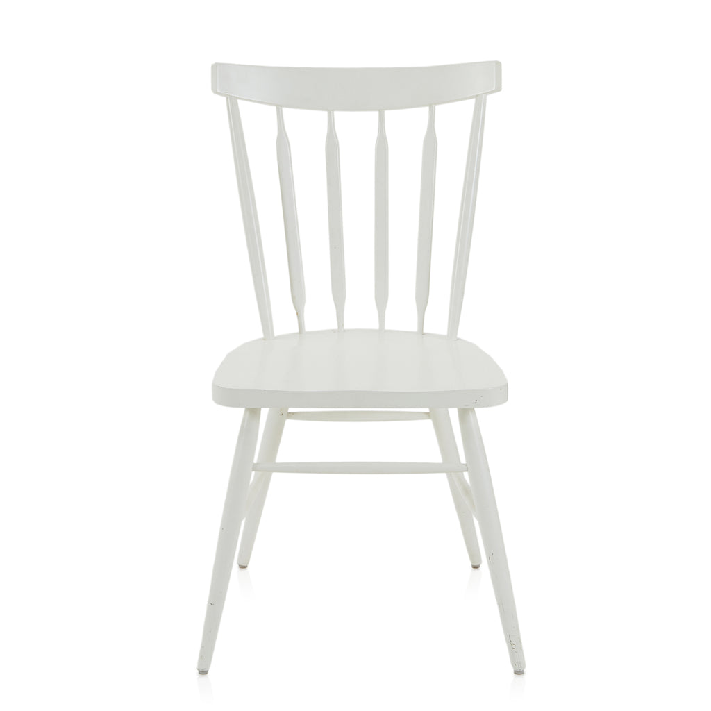 White Spindle Back Dining Chair