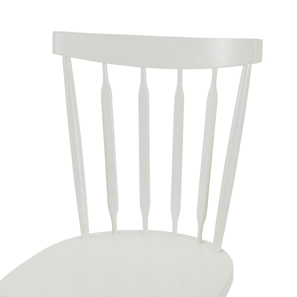 White Spindle Back Dining Chair