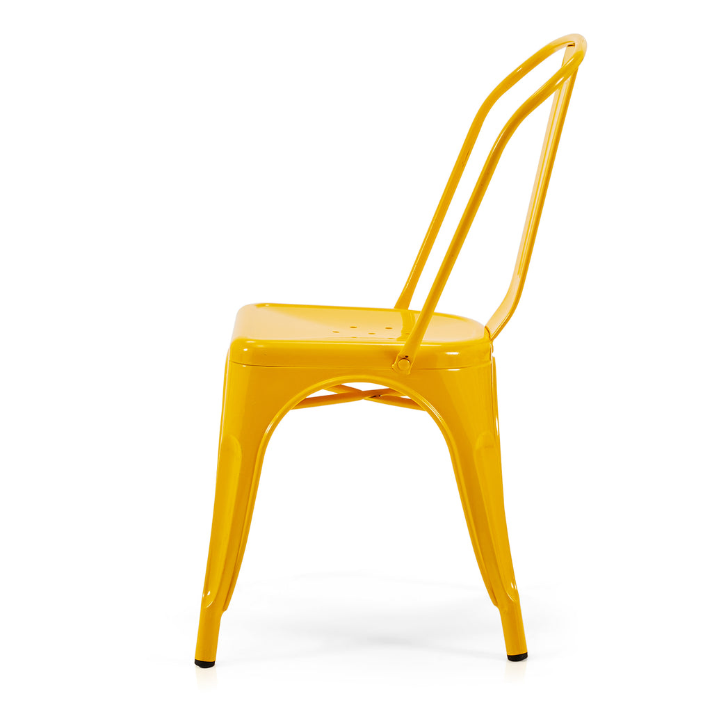 Yellow Tolix Metal Cafe Chair