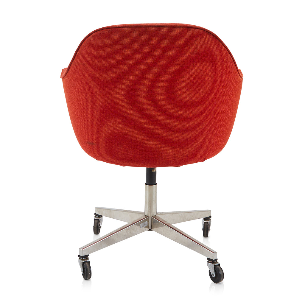 Red-Orange Fabric Office Chair