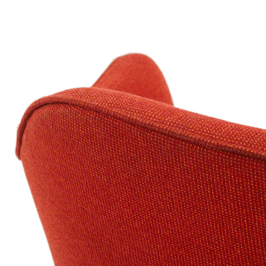 Red-Orange Fabric Office Chair