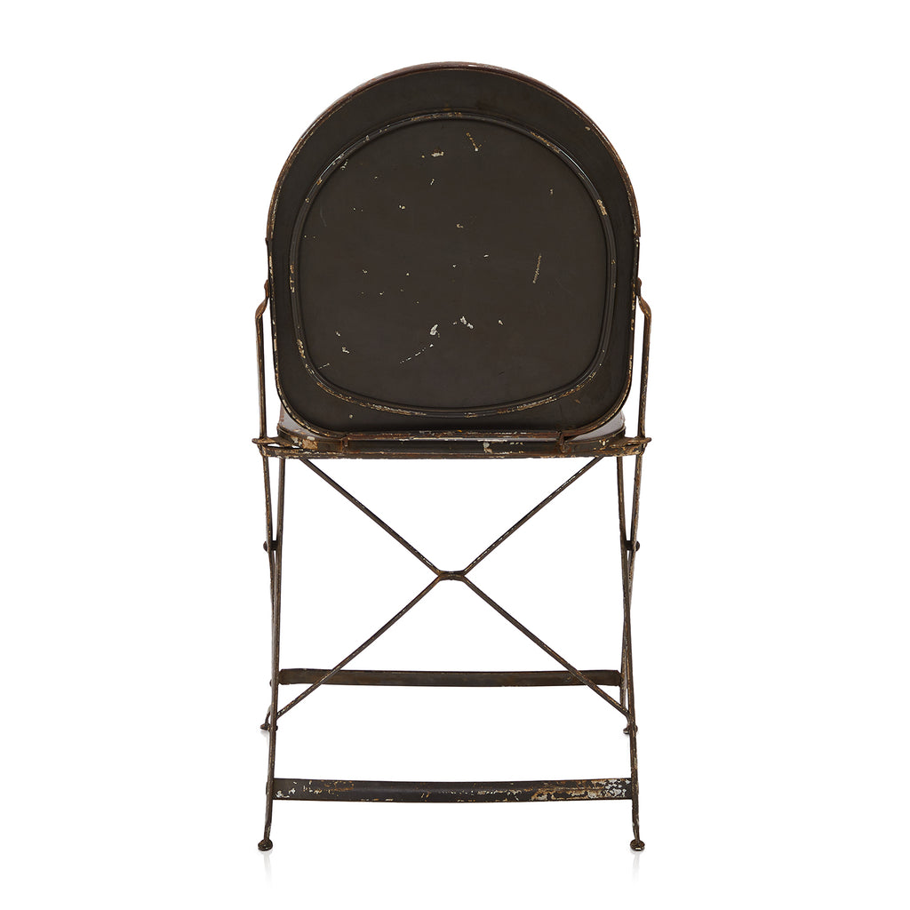 Rustic Metal Metal Folding Chair