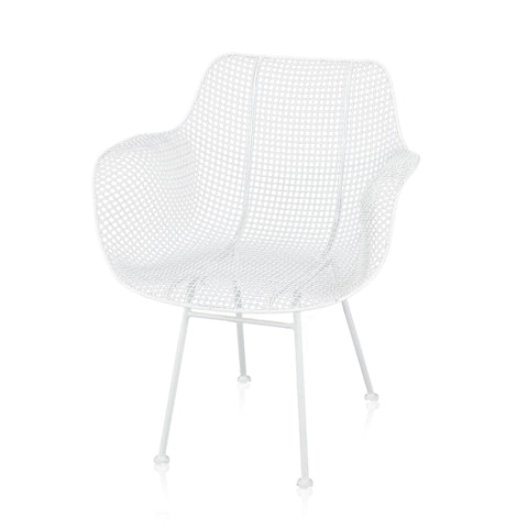 White Woodard Mesh Outdoor Chair