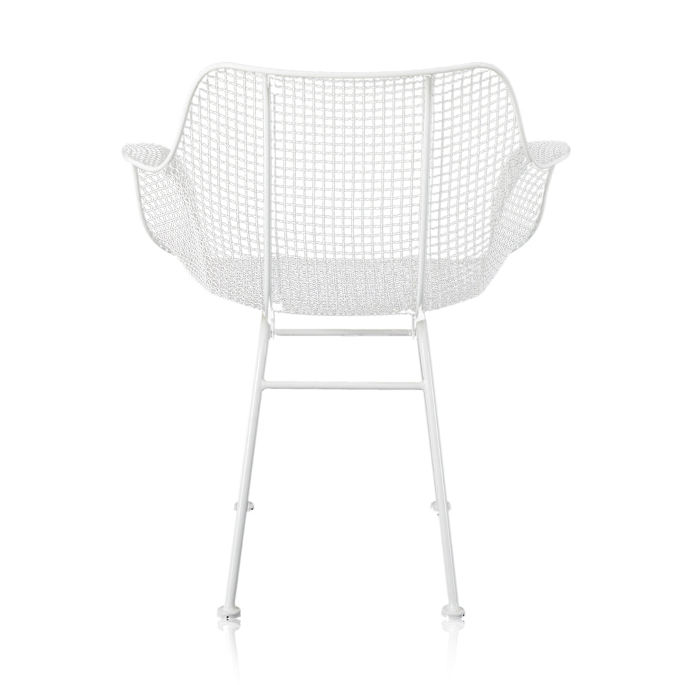White Woodard Mesh Outdoor Chair