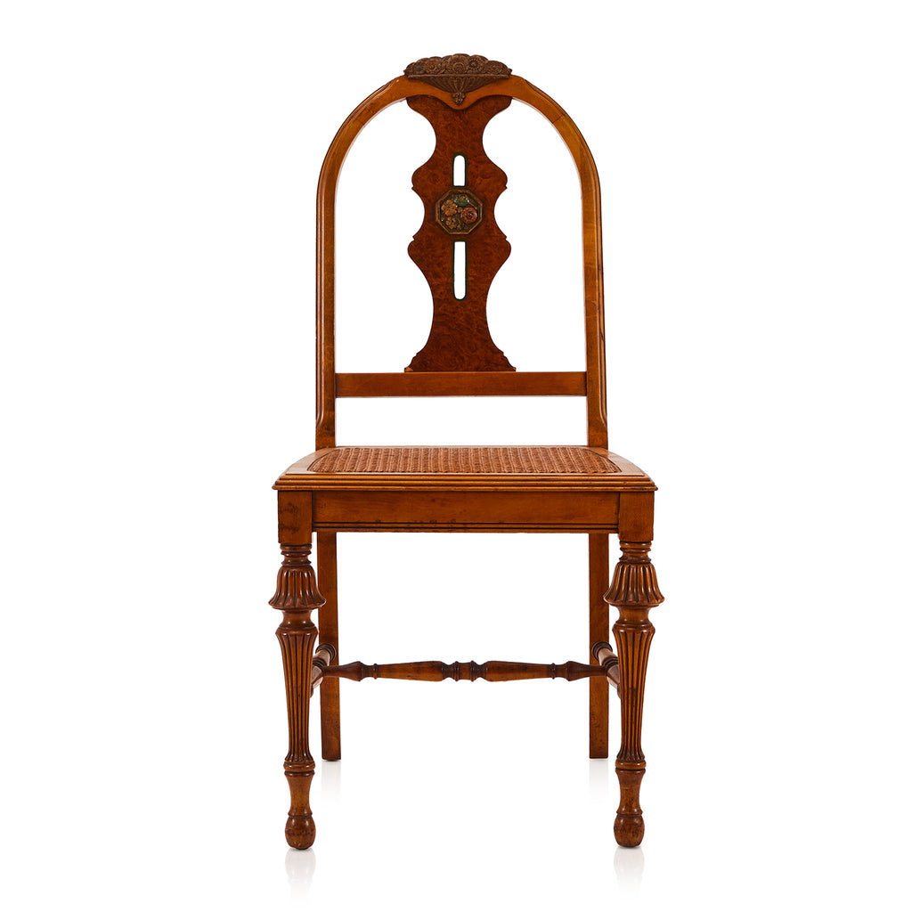 Wood & Cane Seat Victorian Side Chair
