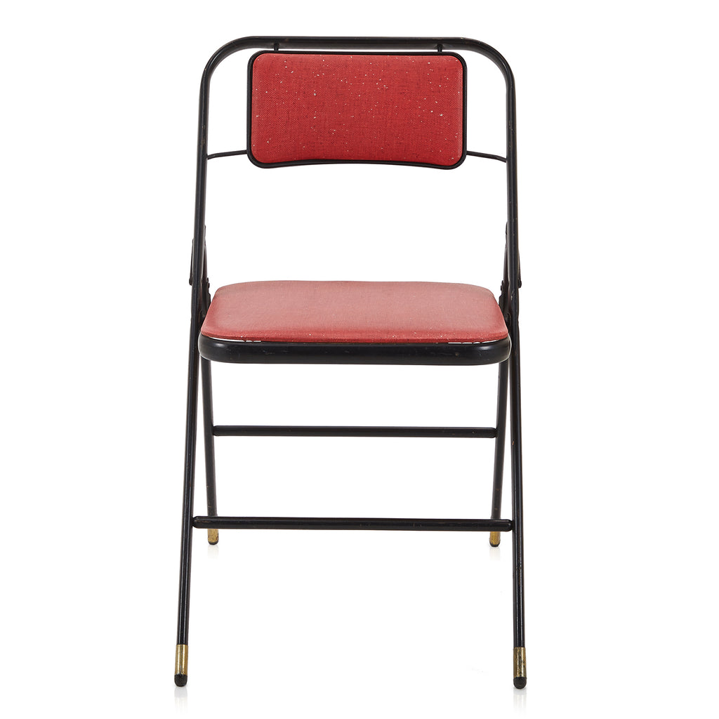 Red Vinyl Folding Chair