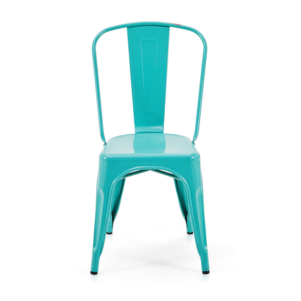 Turquoise Tolix Metal Cafe Chair