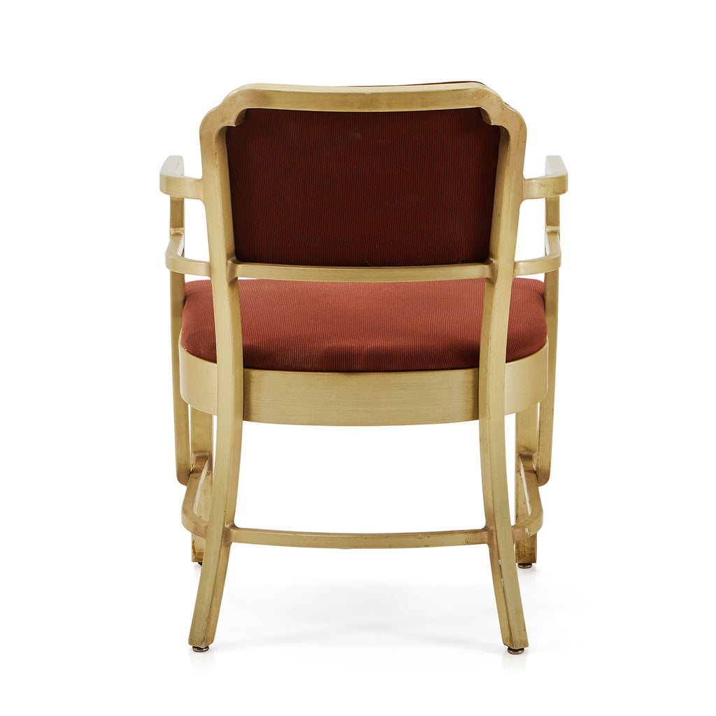 Red & Gold Dining Arm Chair