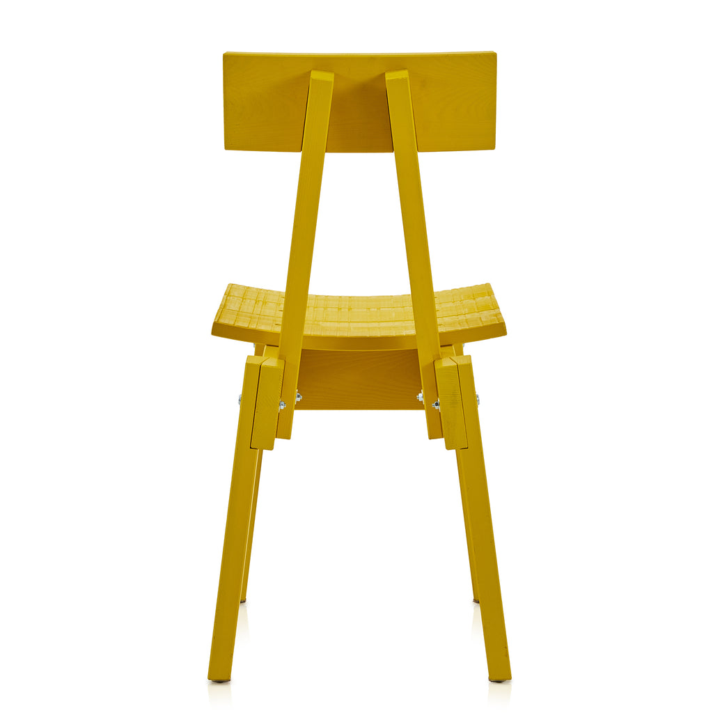 Yellow Wood Modern Industriell Side Chair