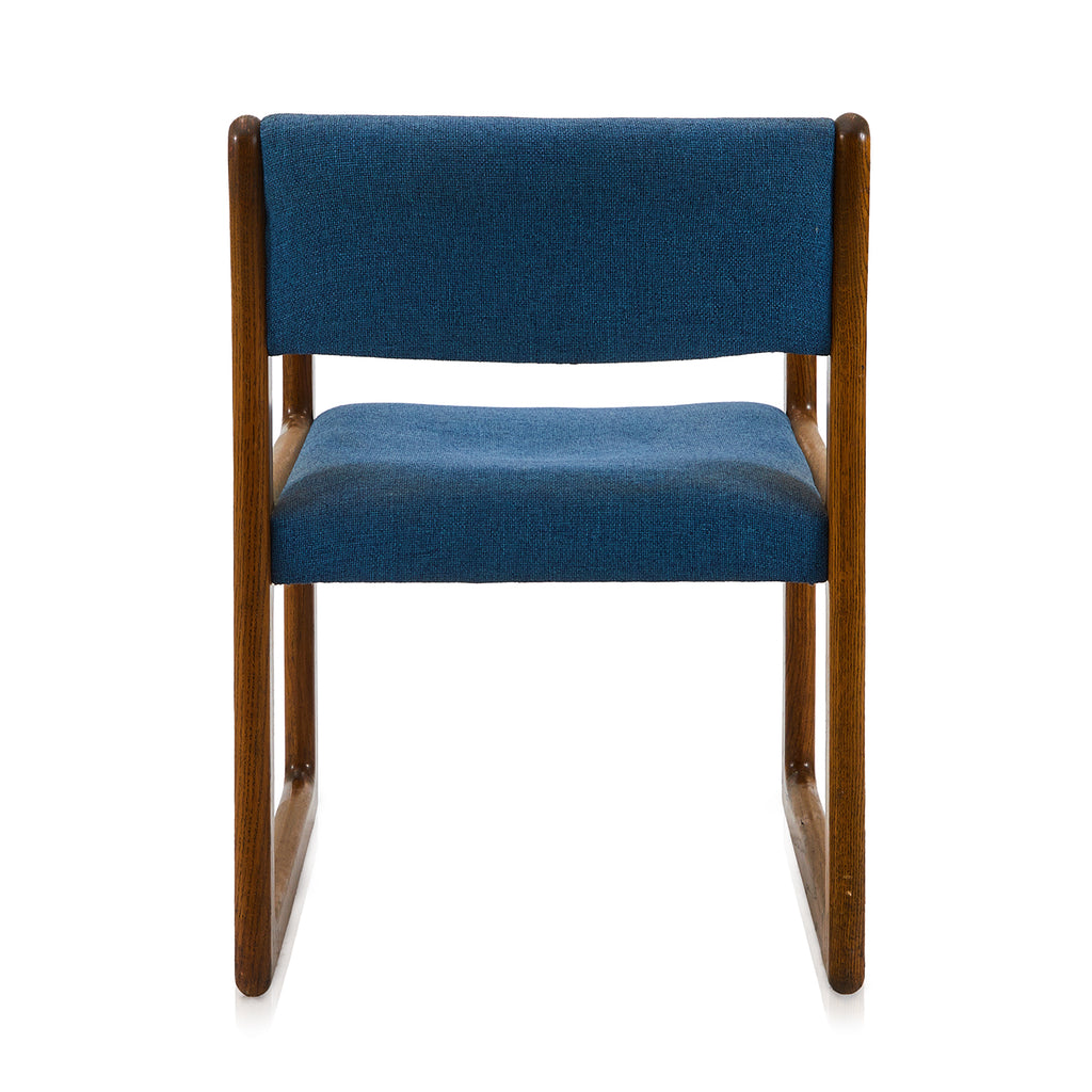 Blue & Wood Mid Century Arm Chair